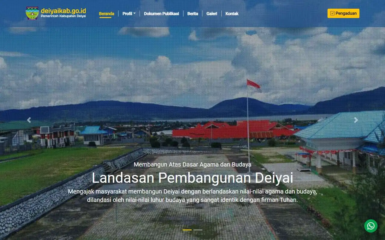 Tampilan website resmi Pemkab Deiyai (deiyaikab.go.id)