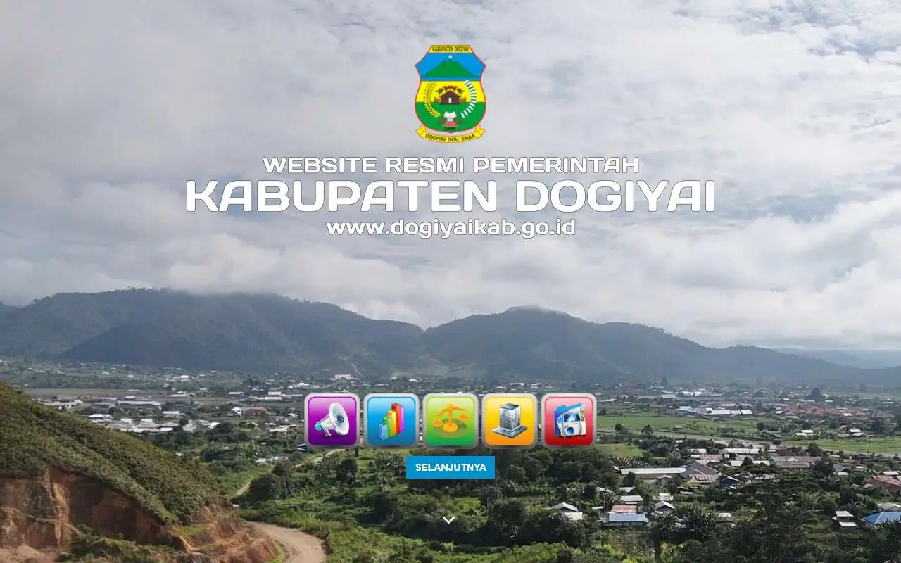Tampilan website resmi Pemkab Dogiyai (dogiyaikab.go.id)
