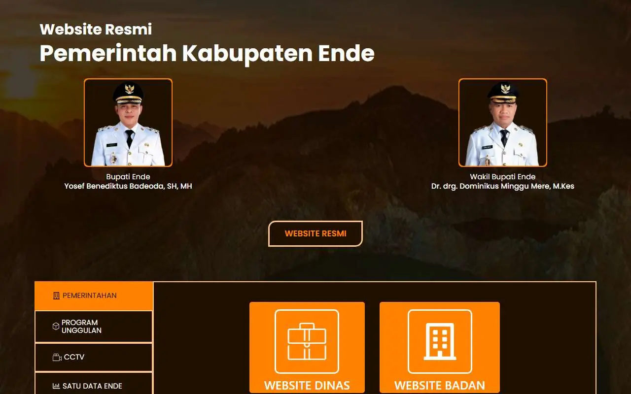 Tampilan website resmi Pemkab Ende (endekab.go.id)
