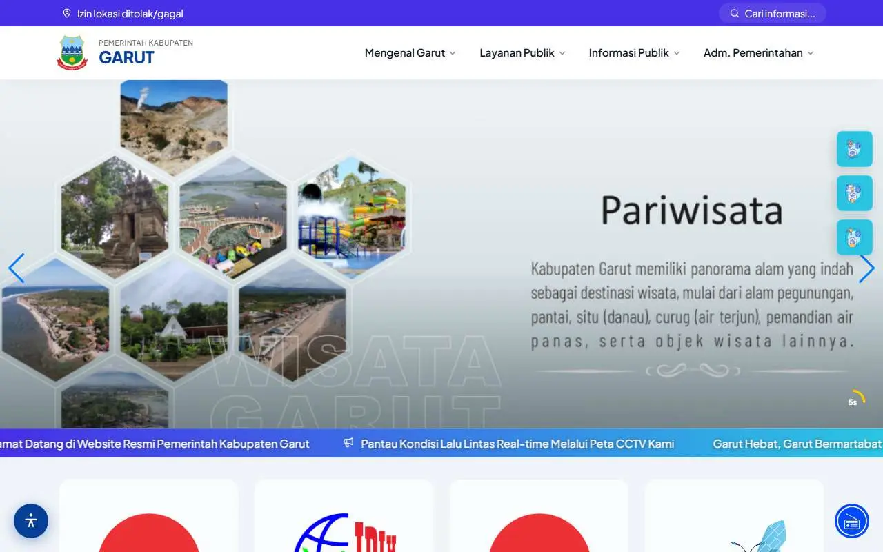 Tampilan website resmi Pemkab Garut (garutkab.go.id)