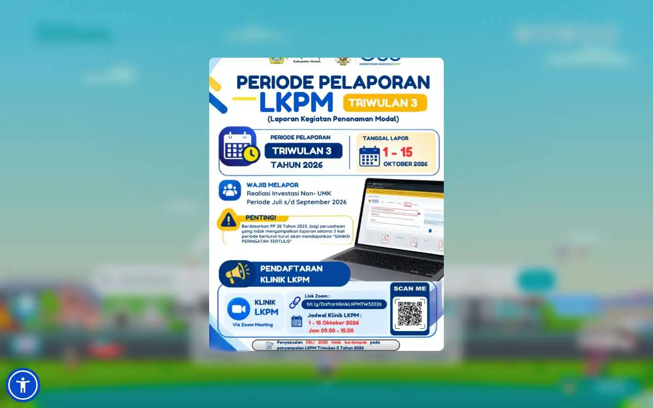 Tampilan website resmi Pemkab Gresik (gresikkab.go.id)