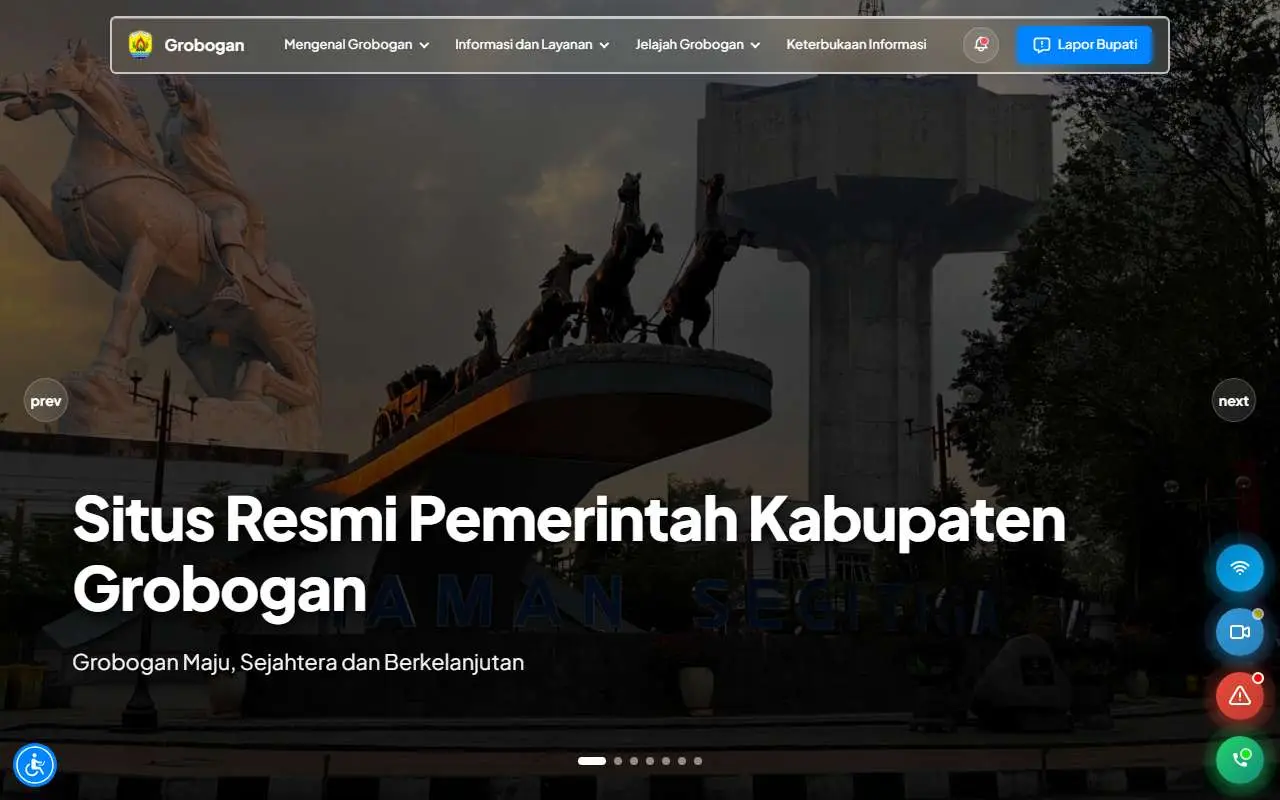 Tampilan website resmi Pemkab Grobogan (grobogan.go.id)