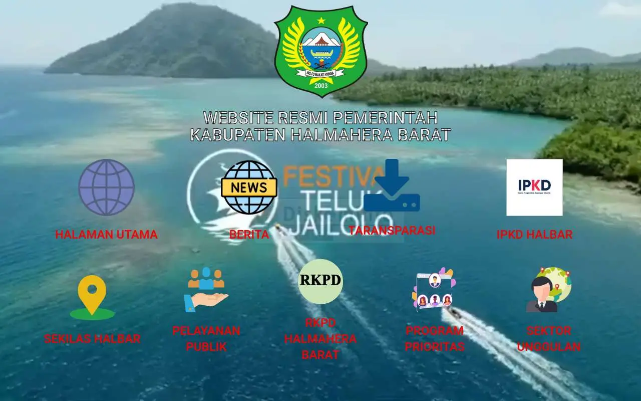 Tampilan website resmi Pemkab Halmahera Barat (halbarkab.go.id)