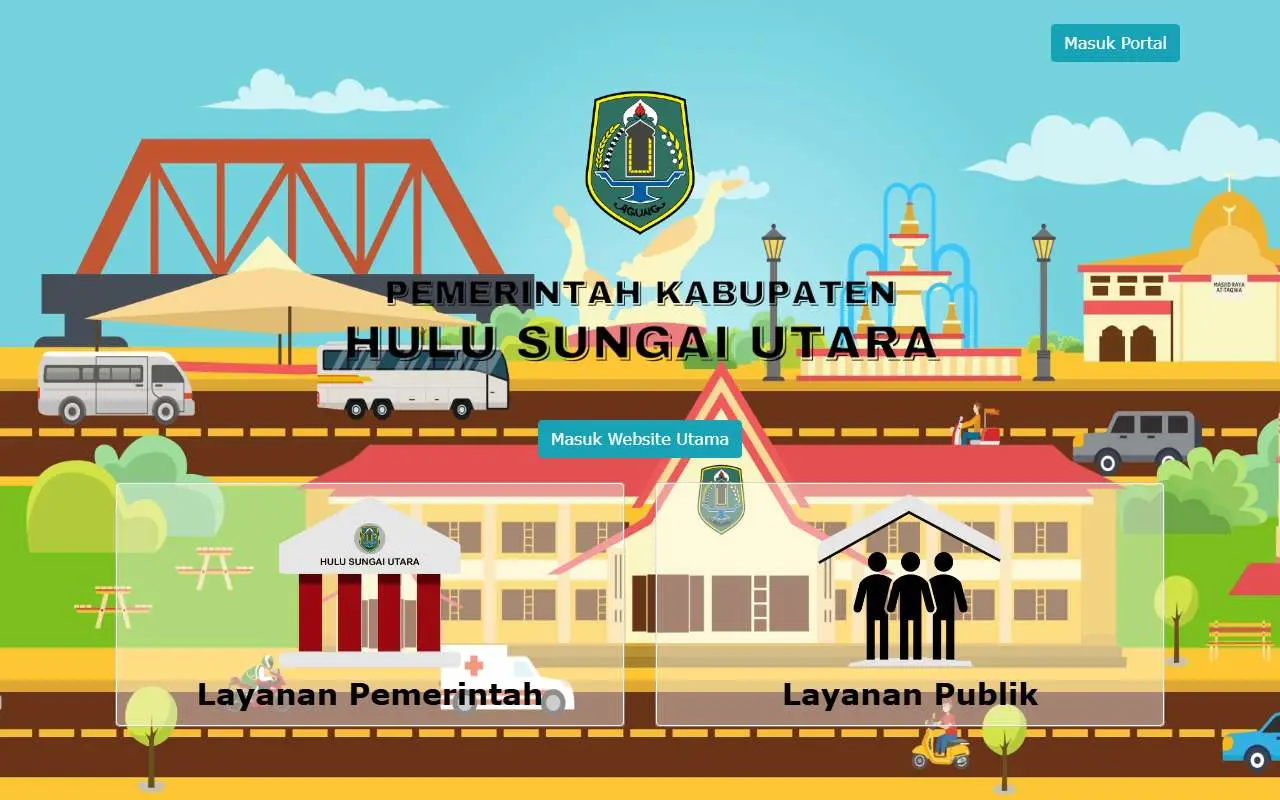 Tampilan website resmi Pemkab Hulu Sungai Utara (hsu.go.id)