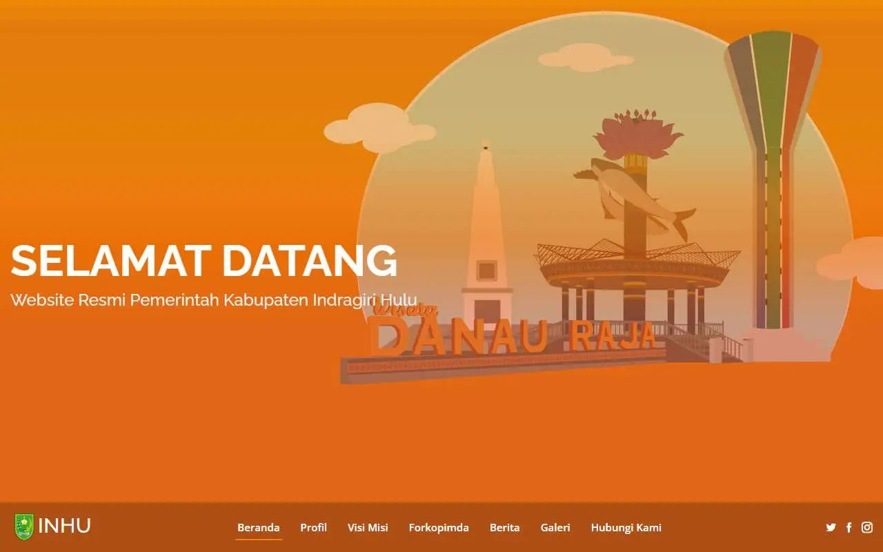 Tampilan website resmi Pemkab Indragiri Hulu (inhukab.go.id)