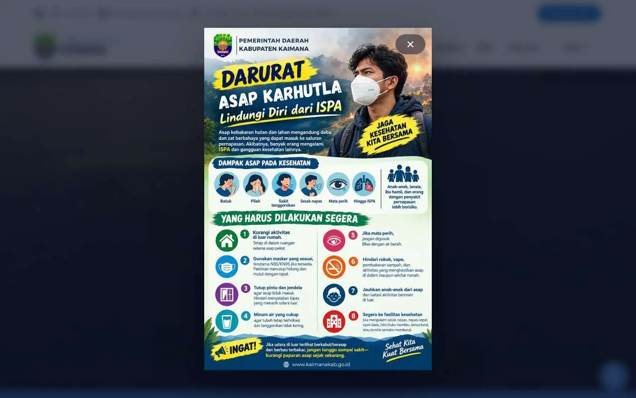 Tampilan website resmi Pemkab Kaimana (kaimanakab.go.id)