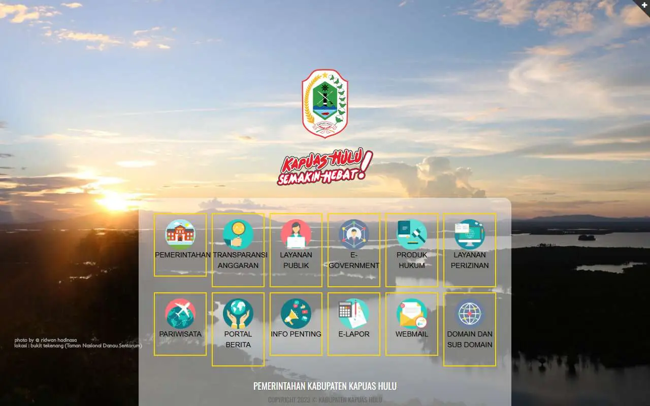Tampilan website resmi Pemkab Kapuas Hulu (kapuashulukab.go.id)