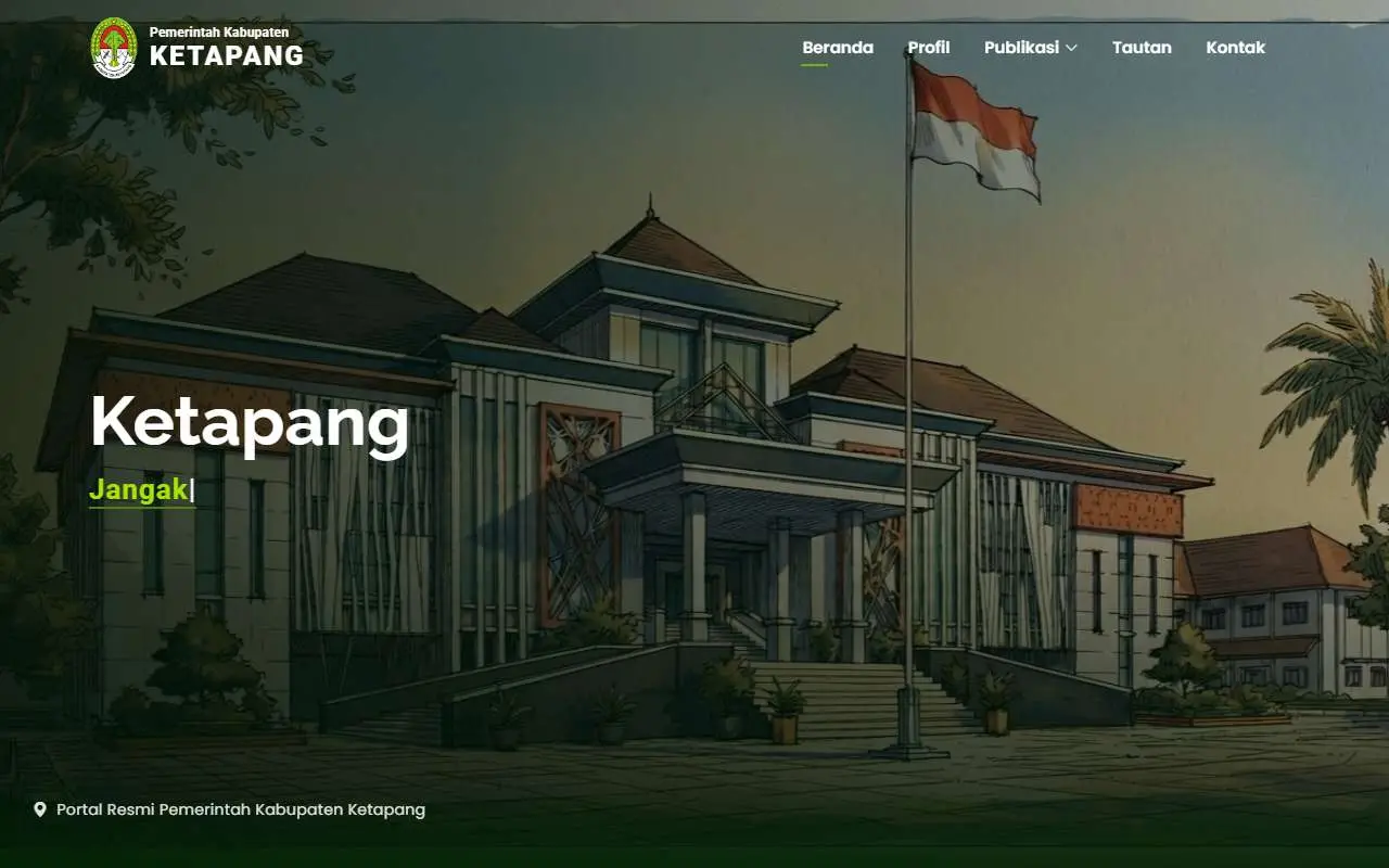 Tampilan website resmi Pemkab Ketapang (ketapangkab.go.id)