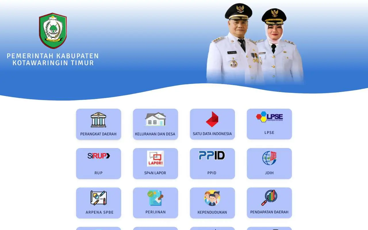 Tampilan website resmi Pemkab Kotawaringin Timur (kotimkab.go.id)