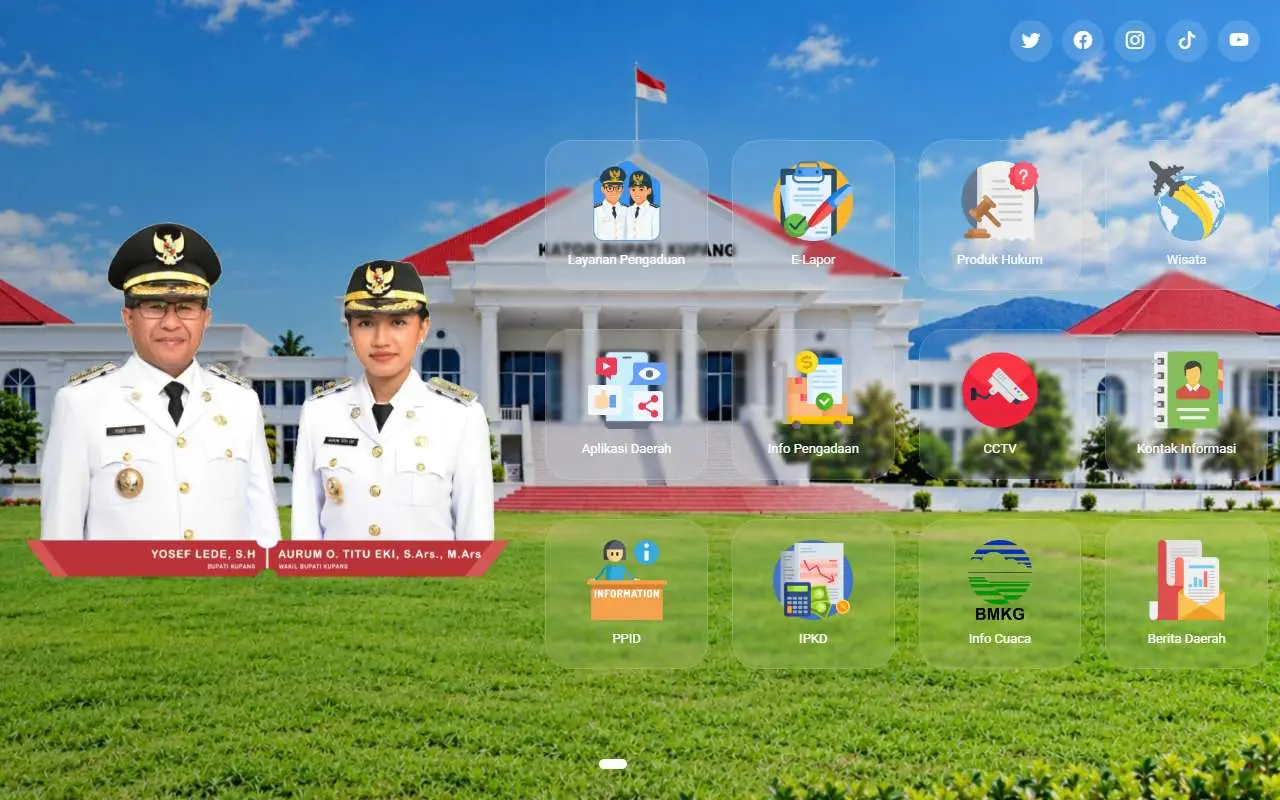 Tampilan website resmi Pemkab Kupang (kupangkab.go.id)