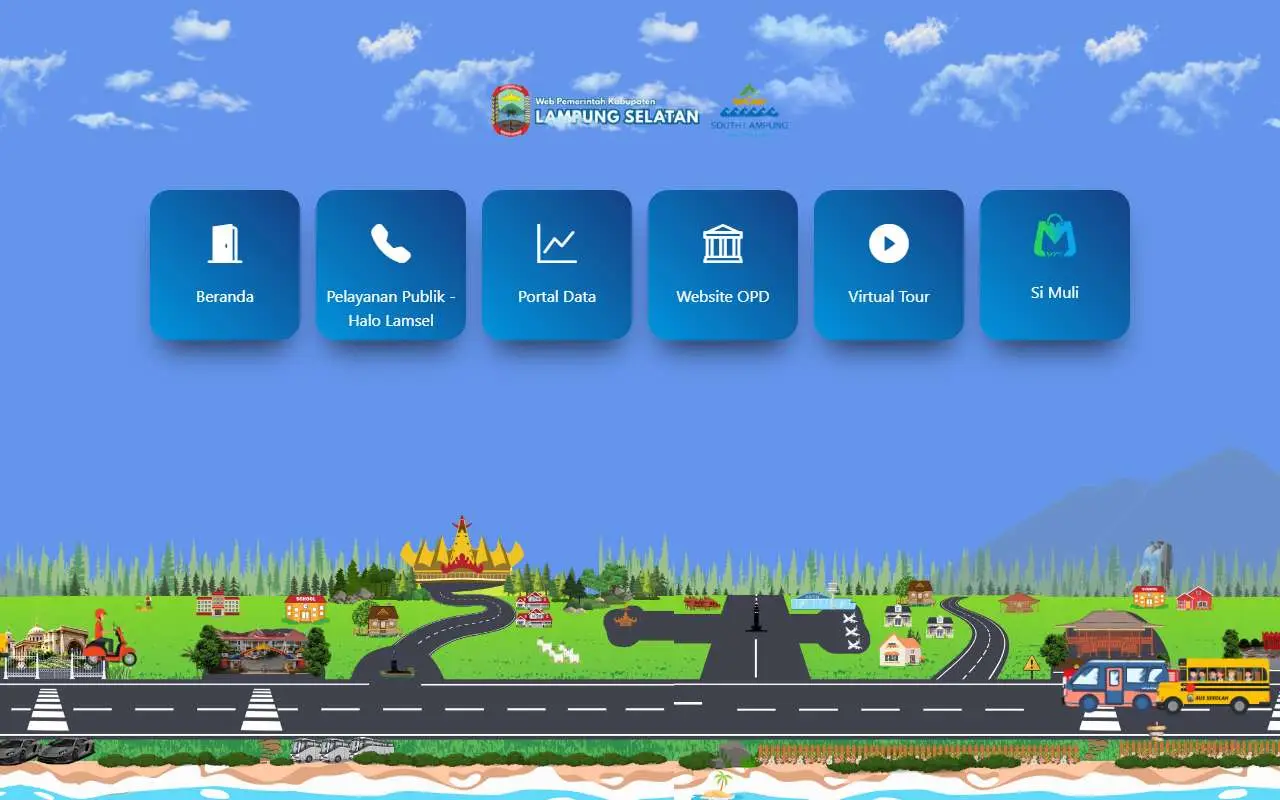 Tampilan website resmi Pemkab Lampung Selatan (lampungselatankab.go.id)