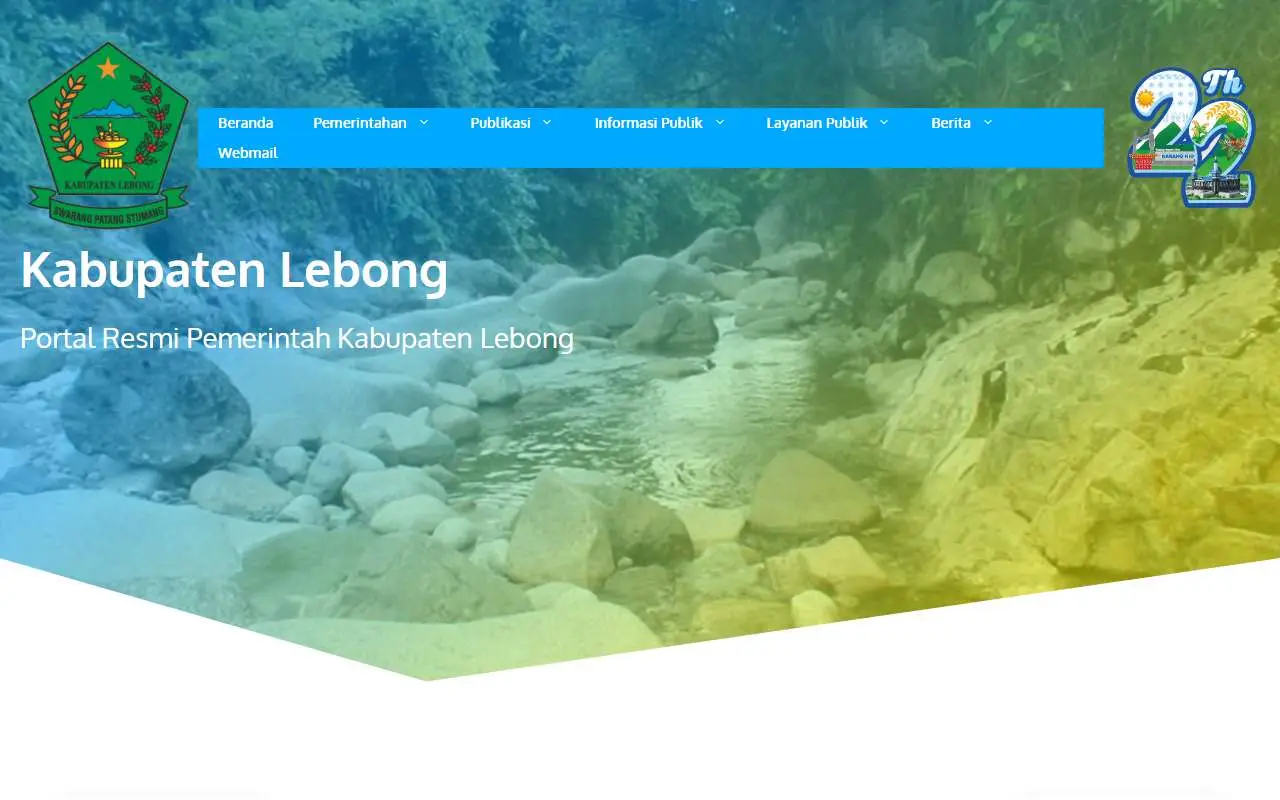 Tampilan website resmi Pemkab Lebong (lebongkab.go.id)
