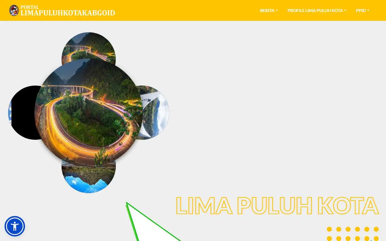 Tampilan website resmi Pemkab Lima Puluh Kota (limapuluhkotakab.go.id)
