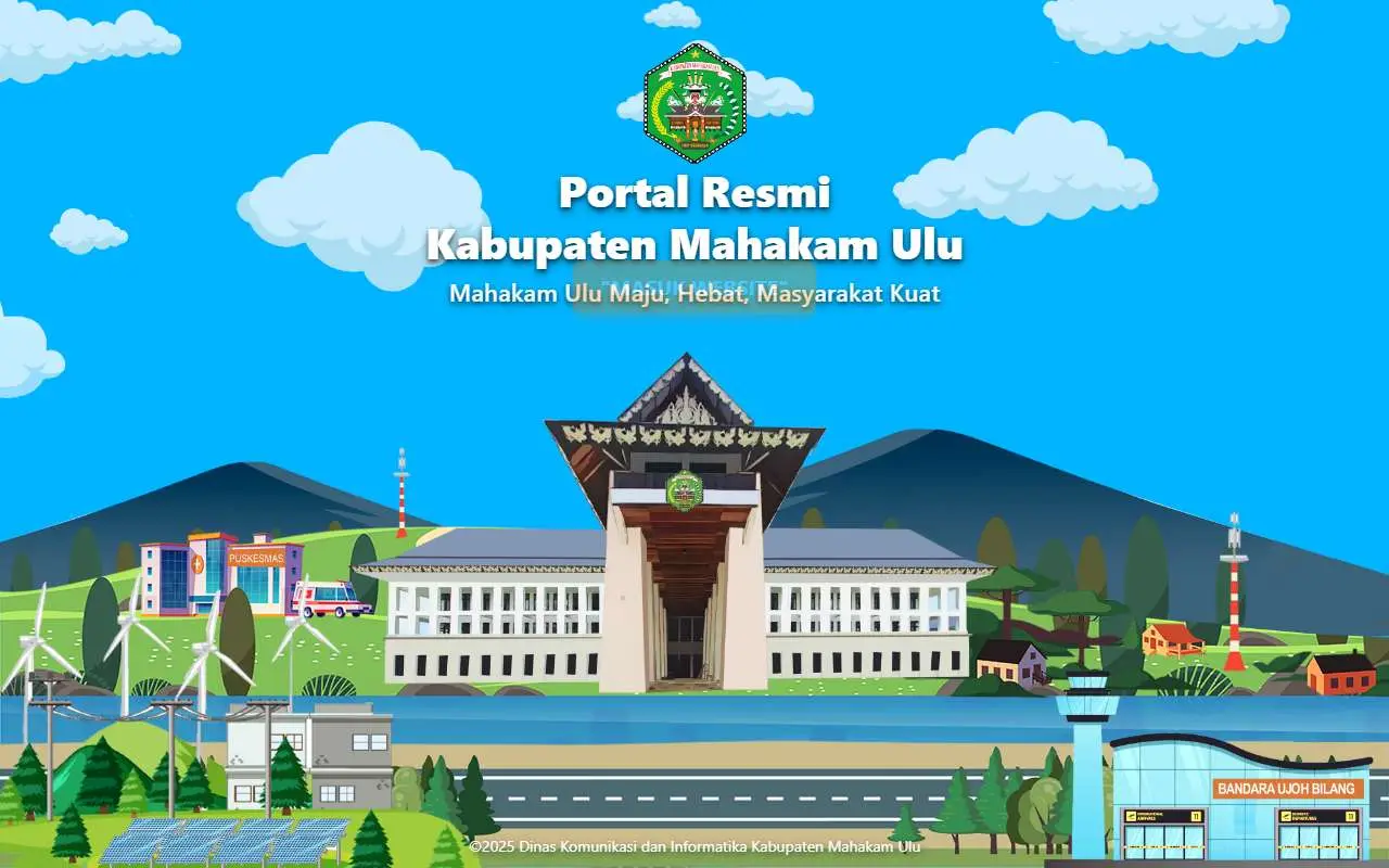 Tampilan website resmi Pemkab Mahakam Ulu (mahakamulukab.go.id)