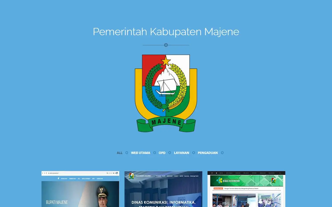 Tampilan website resmi Pemkab Majene (majenekab.go.id)