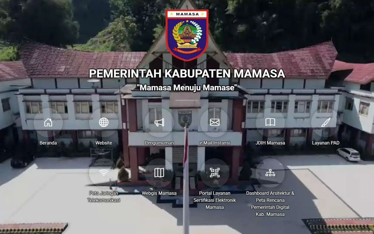 Tampilan website resmi Pemkab Mamasa (mamasakab.go.id)