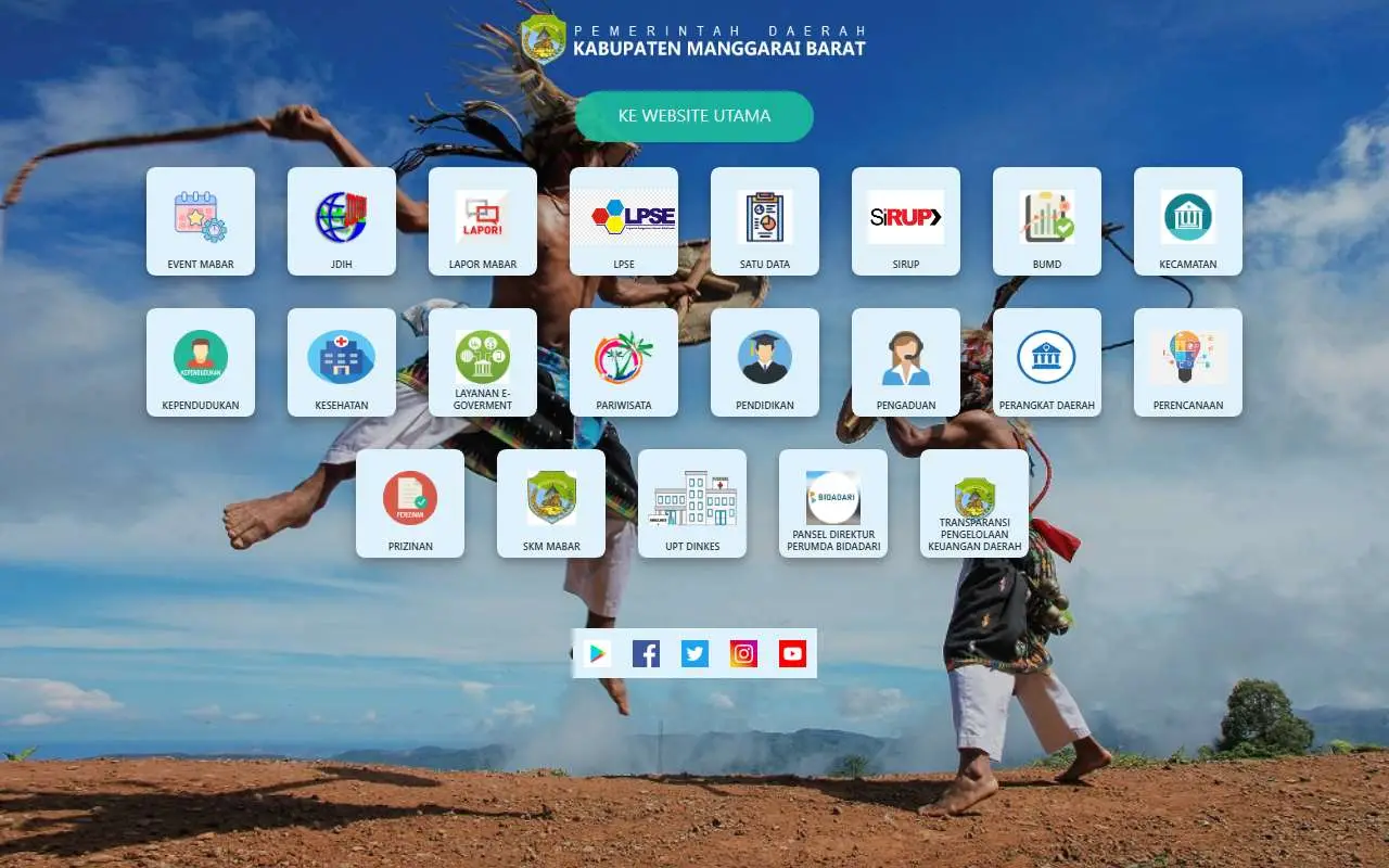 Tampilan website resmi Pemkab Manggarai Barat (manggaraibaratkab.go.id)