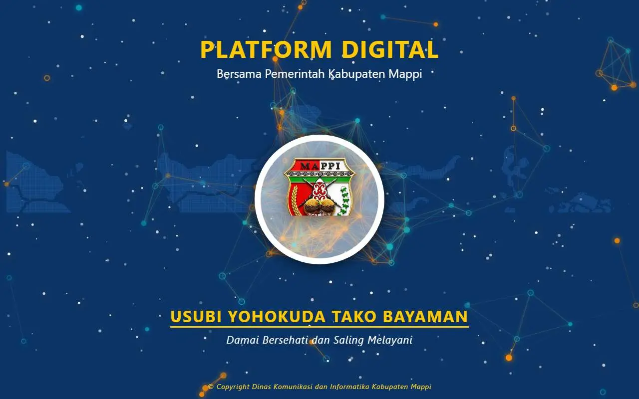 Tampilan website resmi Pemkab Mappi (mappikab.go.id)