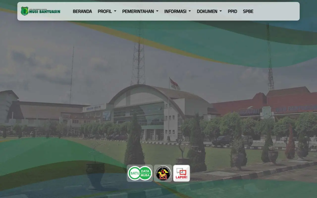 Tampilan website resmi Pemkab Musi Banyuasin (mubakab.go.id)
