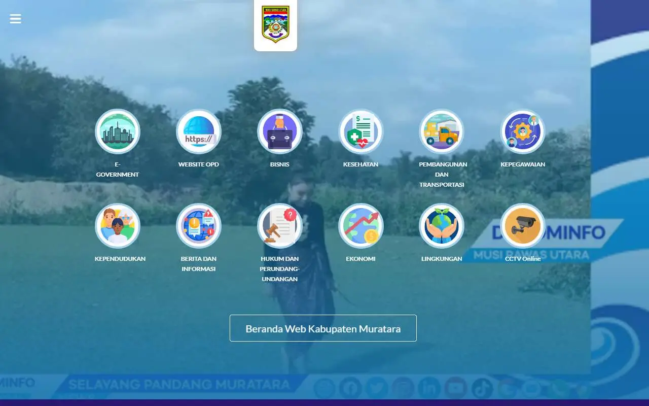 Tampilan website resmi Pemkab Musi Rawas Utara (muratarakab.go.id)