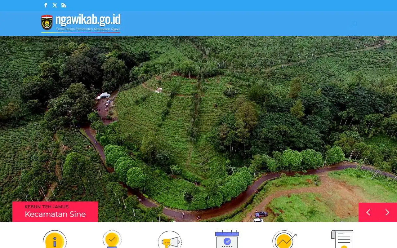 Tampilan website resmi Pemkab Ngawi (ngawikab.go.id)