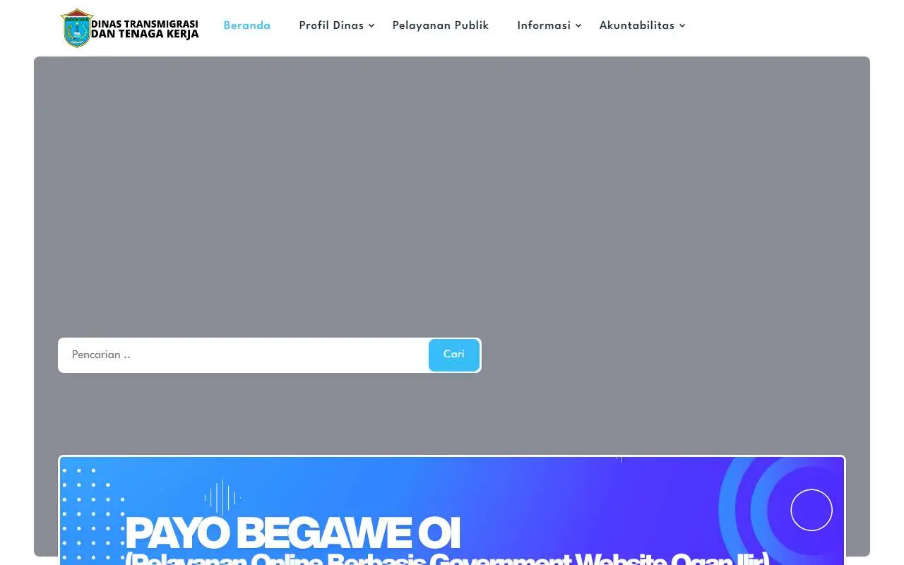 Tampilan website resmi Pemkab Ogan Ilir (oganilirkab.go.id)