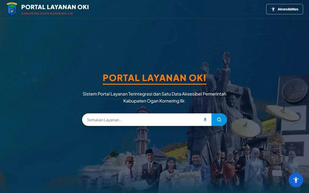 Tampilan website resmi Pemkab Ogan Komering Ilir (kaboki.go.id)