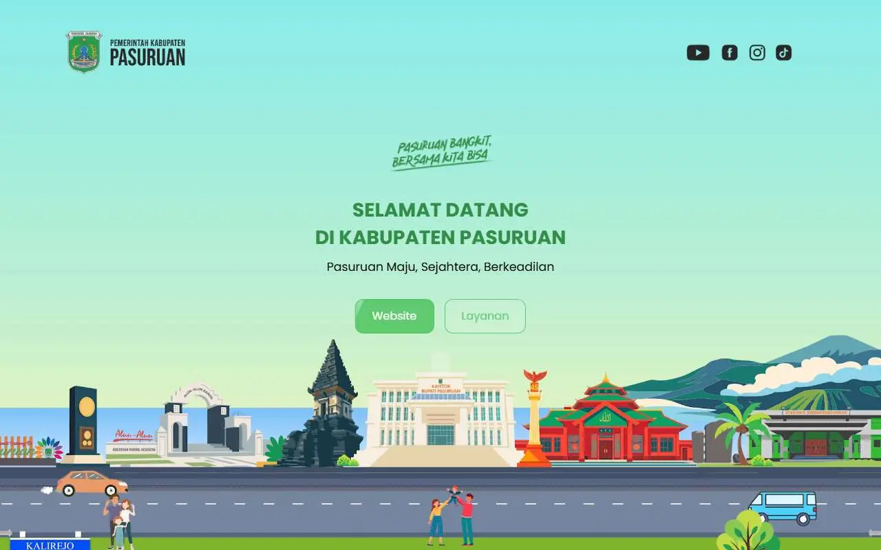 Tampilan website resmi Pemkab Pasuruan (pasuruankab.go.id)