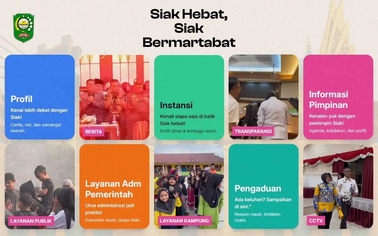 Tampilan website resmi Pemkab Siak (siakkab.go.id)