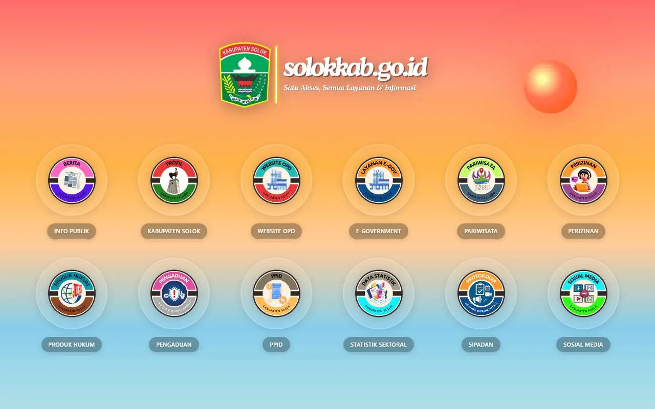 Tampilan website resmi Pemkab Solok (solokkab.go.id)