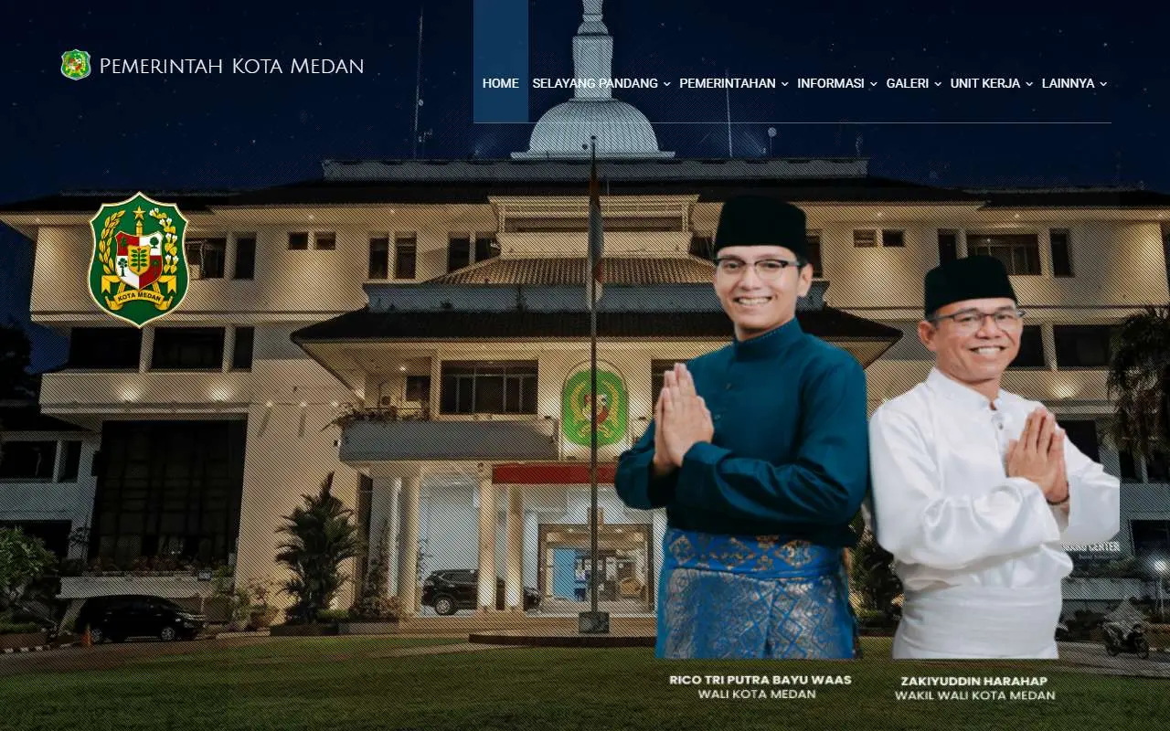 Tampilan website resmi Pemkot Medan (medan.go.id)
