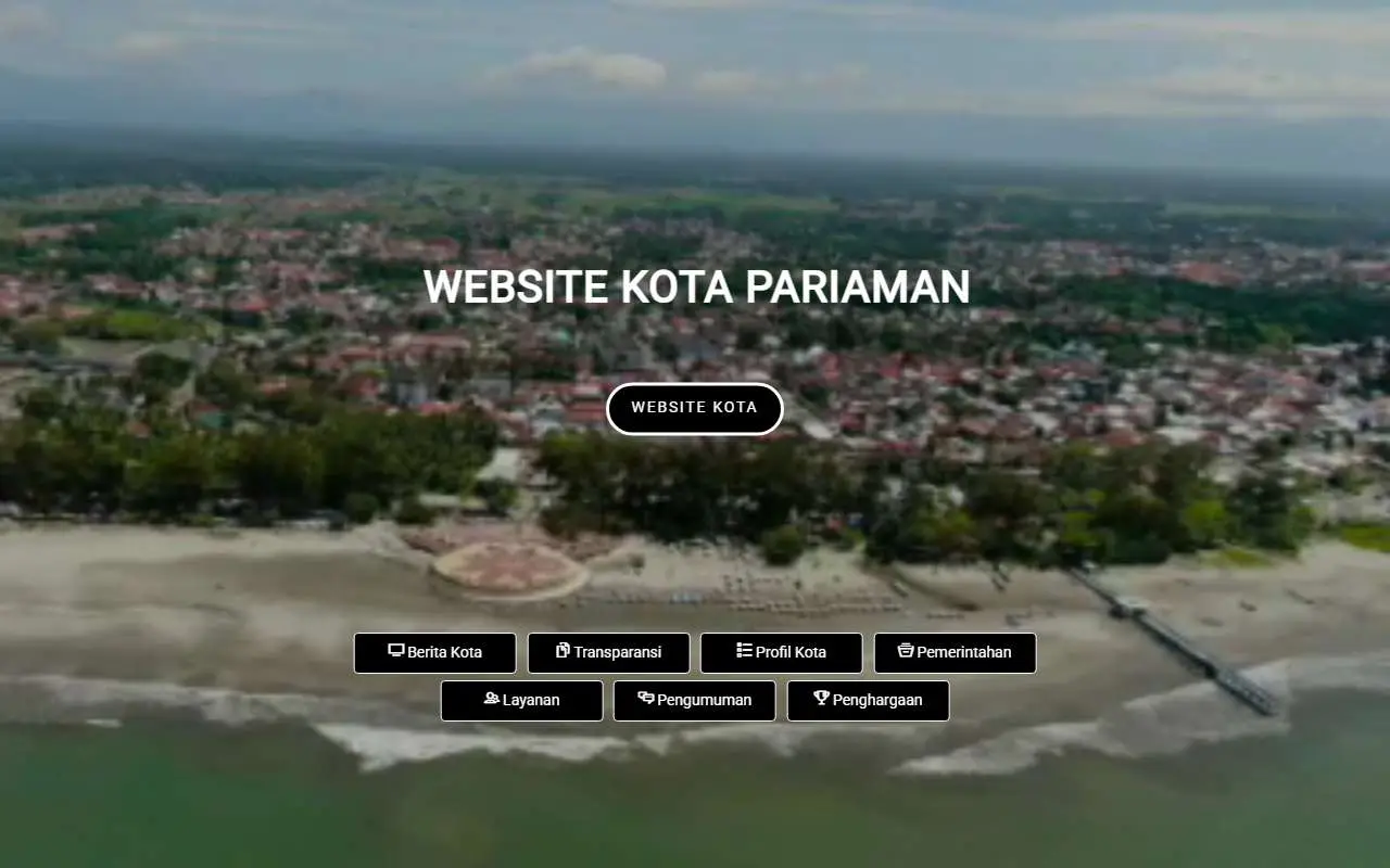 Tampilan website resmi Pemkot Pariaman (pariamankota.go.id)