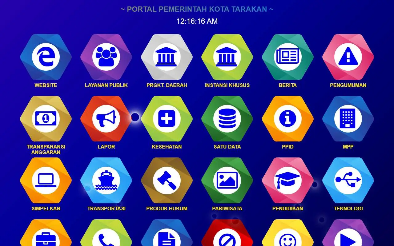 Tampilan website resmi Pemkot Tarakan (tarakankota.go.id)
