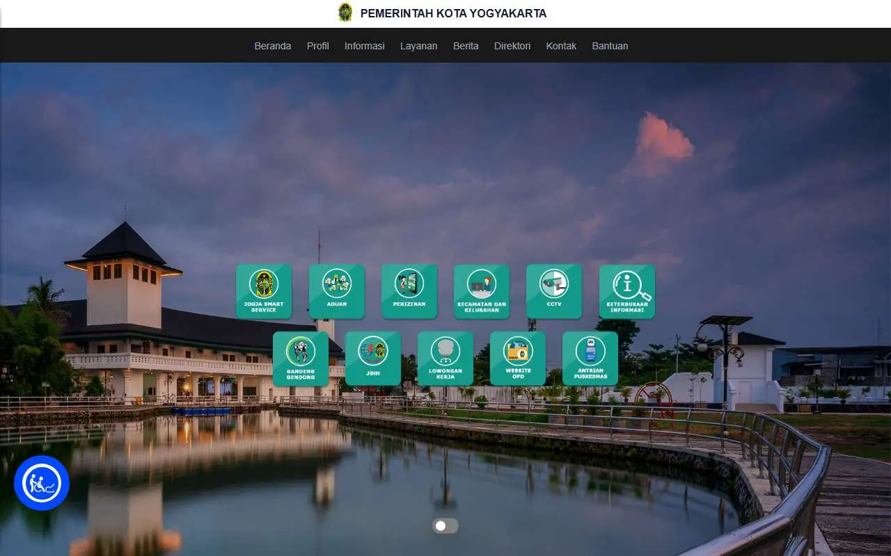 Tampilan website resmi Pemkot Yogyakarta (jogjakota.go.id)
