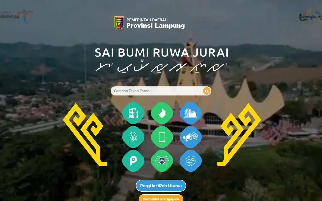 Tampilan website resmi Pemprov Lampung (lampungprov.go.id)