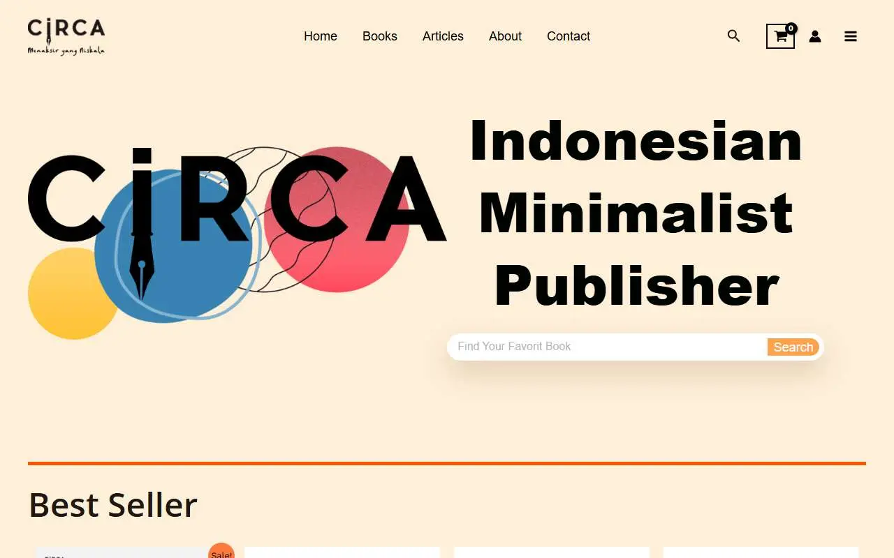 Tampilan website resmi Circa (penerbitcirca.com)