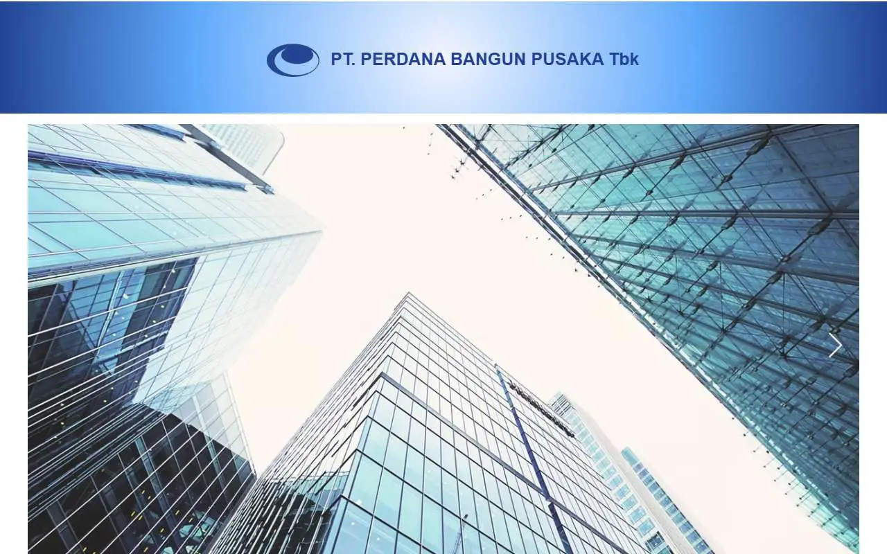 Tampilan website resmi Perdana Bangun Pusaka (perdanabangunpusaka.co.id)