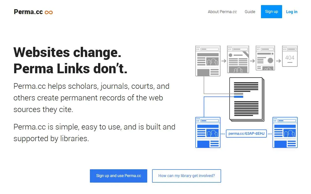 Tampilan website resmi Perma.cc (perma.cc)