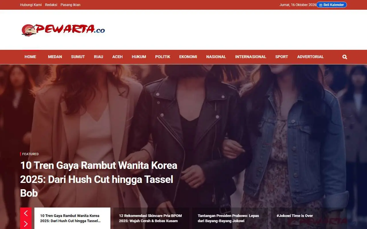 Tampilan website resmi Pewarta (pewarta.co)
