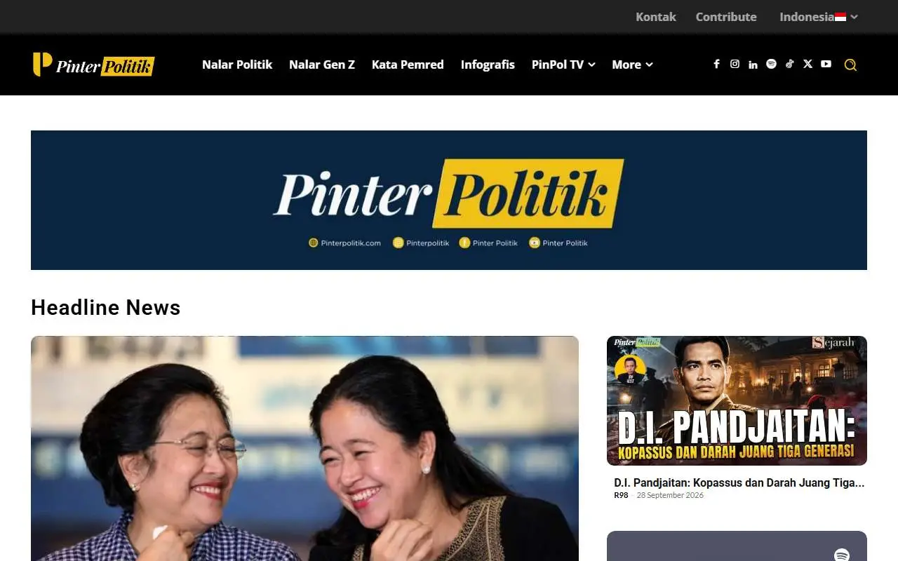 Tampilan website resmi Pinterpolitik (pinterpolitik.com)