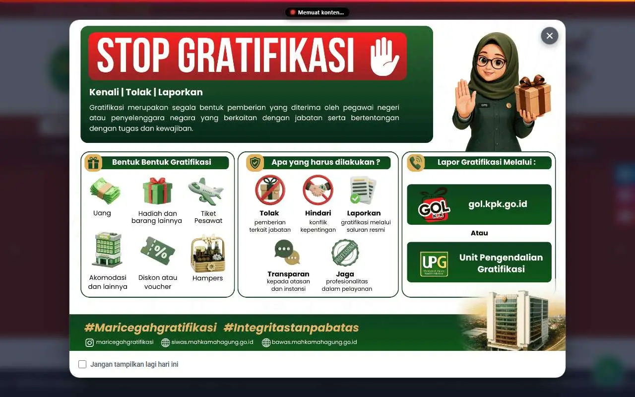 Tampilan website resmi Pengadilan Negeri Batam (pn-batam.go.id)
