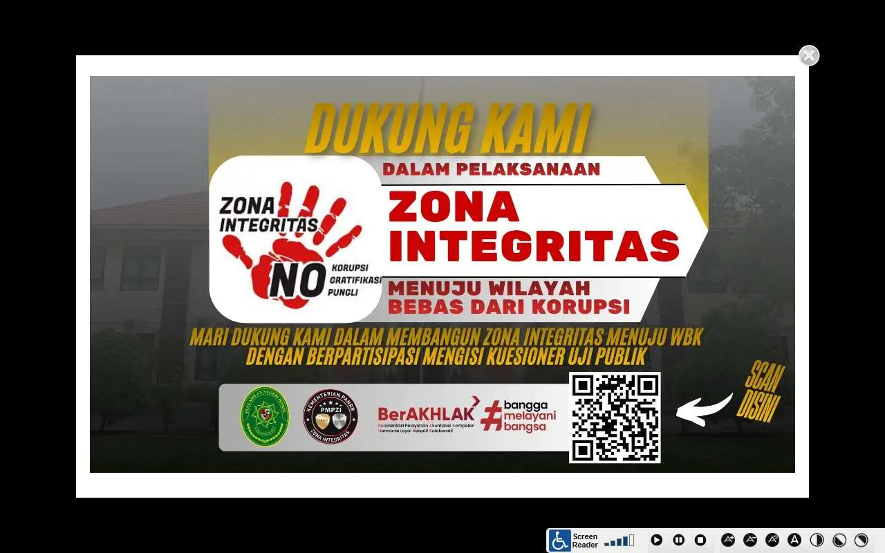 Tampilan website resmi Pengadilan Negeri Dompu (pn-dompu.go.id)