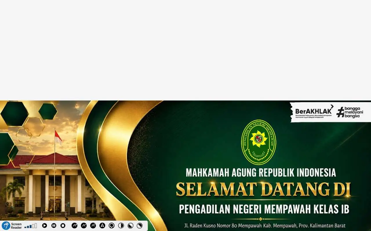Tampilan website resmi Pengadilan Negeri Mempawah (pn-mempawah.go.id)