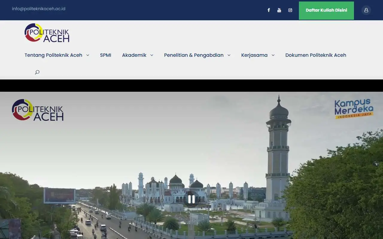 Tampilan website resmi Politeknik Aceh (politeknikaceh.ac.id)