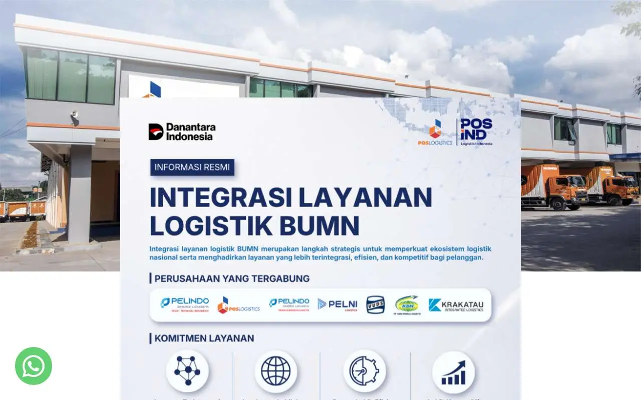 Tampilan website resmi Pos Logistik Indonesia (poslogistics.co.id)