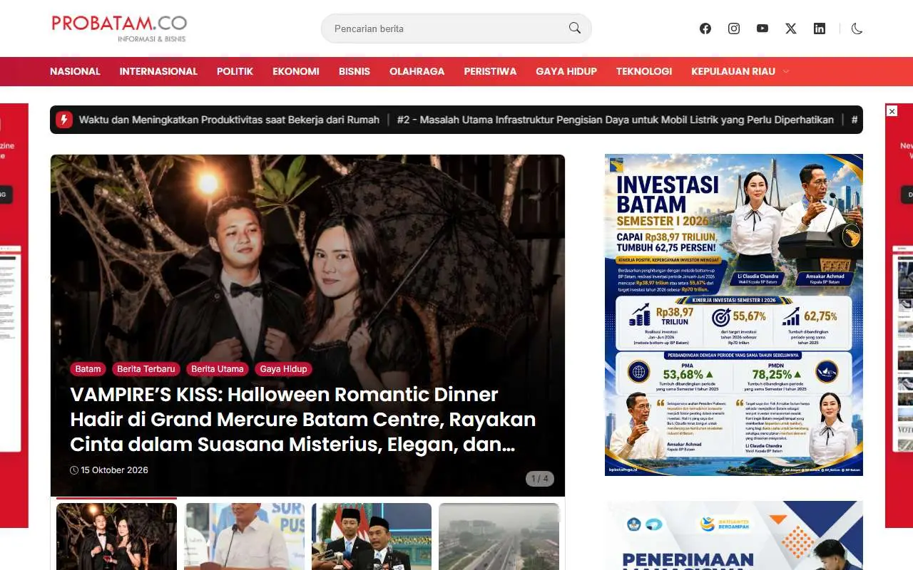 Tampilan website resmi Probatam (probatam.co)
