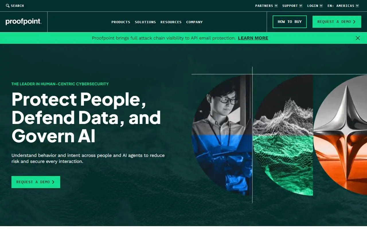 Tampilan website resmi Proofpoint (proofpoint.com)