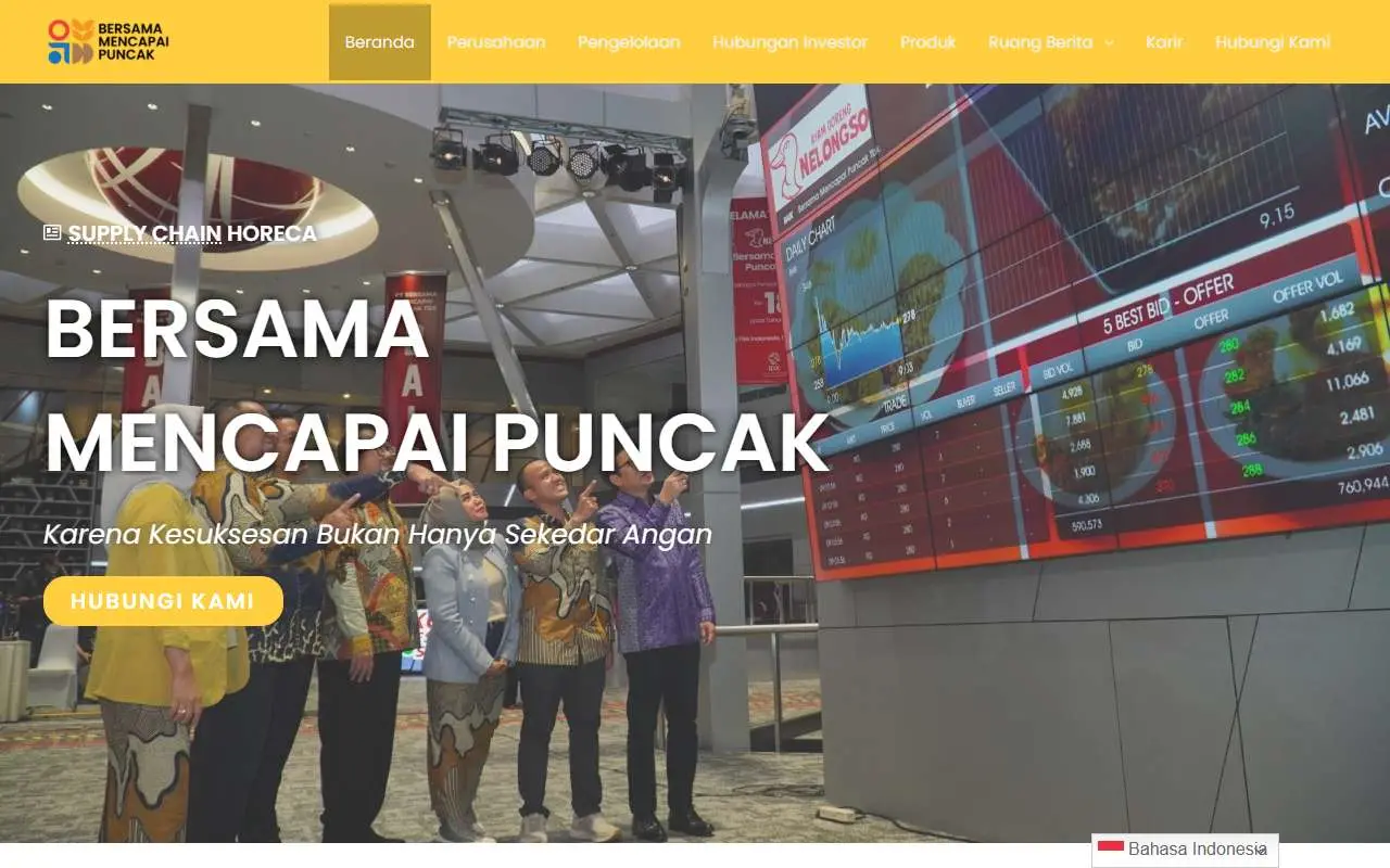 Tampilan website resmi Bersama Mencapai Puncak (ptbersamamencapaipuncak.com)