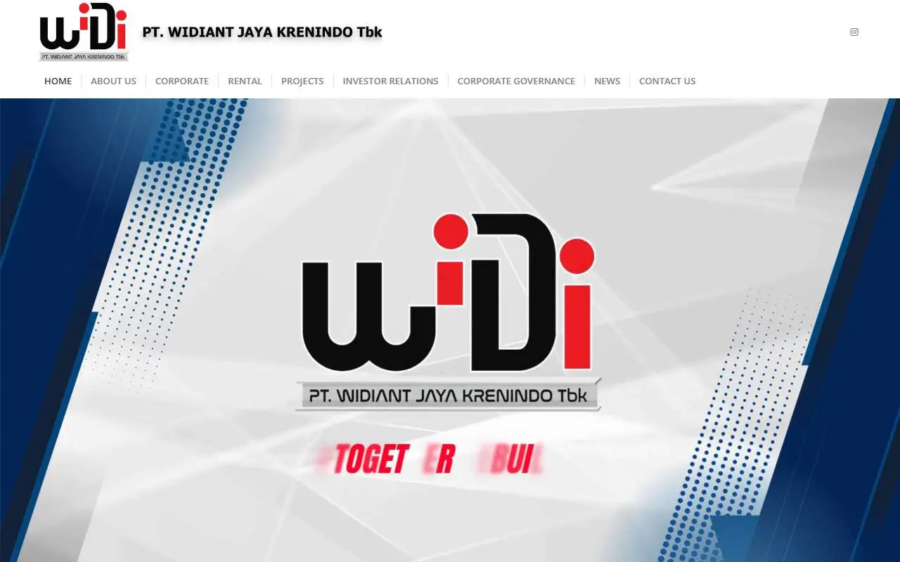 Tampilan website resmi Widiant Jaya Krenindo (ptwidi.com)