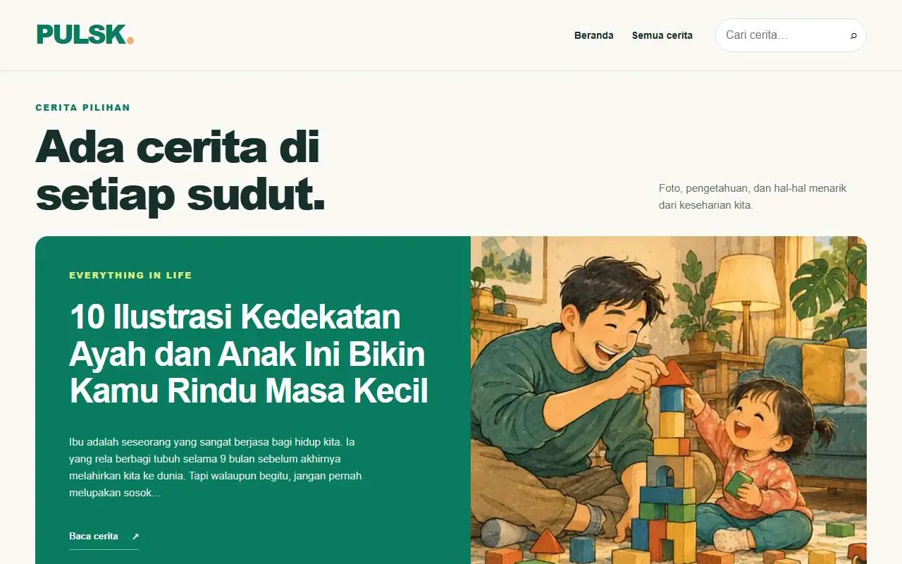 Tampilan website resmi Pulsk (pulsk.com)